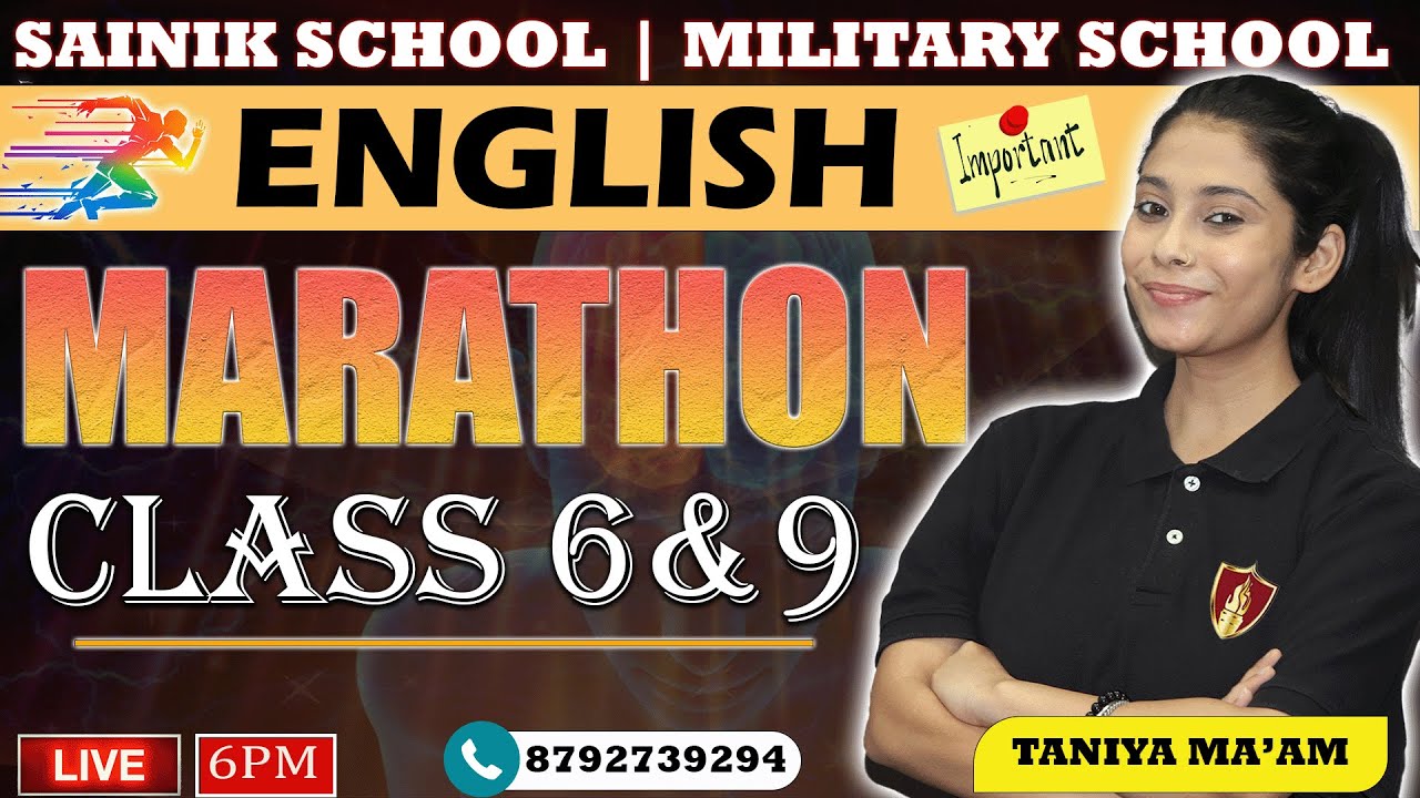 English Marathon | Sainik School | Military School | AISSEE & RMS Class 6 & 9 | by Taniya Ma'am