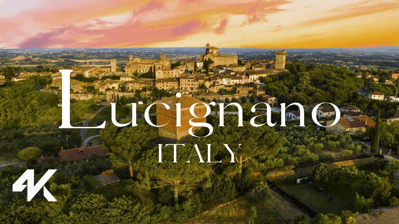 Lucignano (Province of Arezzo, Tuscany)  Italy,  4k Drone View  - Lucignano Italia
