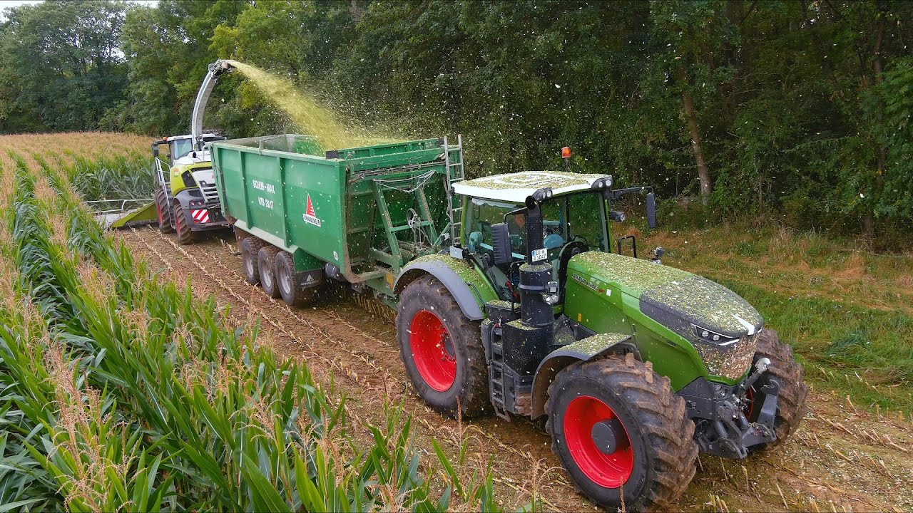 Mais 2021 : 2x Fendt 1046 !! / Annaburger Max / Fendt 820 / Maishäckseln / Lu Schilles / Maize / 4K