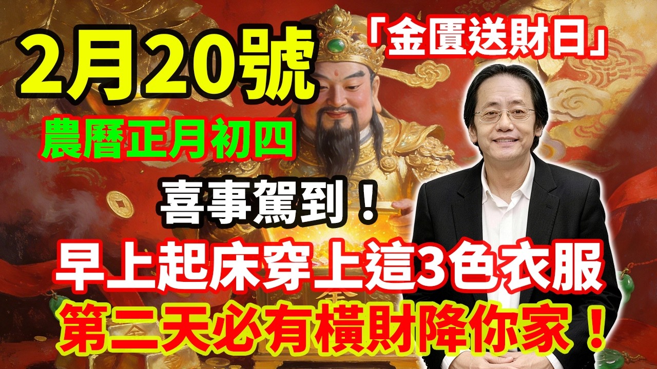 喜事駕到！2月20號，農曆正月初四，「金匱送財日」，早上起床穿上這3色衣服，第二天必有橫財降你家，菩薩保你正財橫財大爆發！#佛學 #佛淨 #佛陀 #佛法 #佛教 #修行