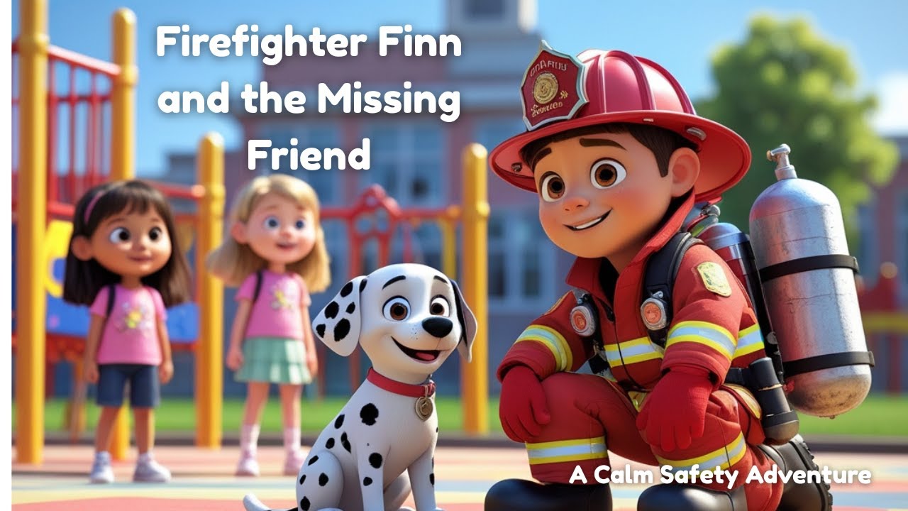 Firefighter Finn and the Missing Friend at Recess 🏫🚒 | A Calm Safety Adventure for Kids