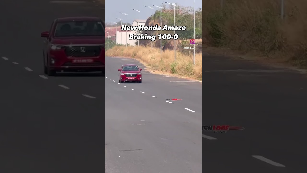 New Honda Amaze Braking