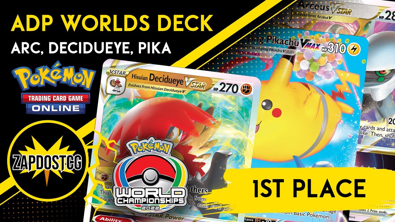 1ST PLACE FLYING PIKACHU VMAX / HISUIAN DECIDUEYE VSTAR DECK FROM WORLDS!! (Pokemon TCG)