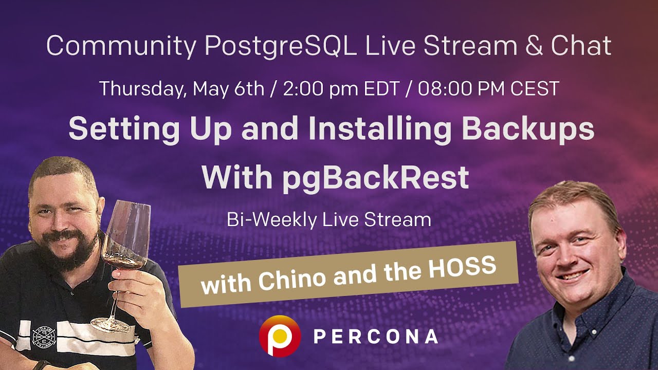 Setting Up and Installing Backups with pgBackRest - PostgreSQL Backup Tutorial | Live Stream