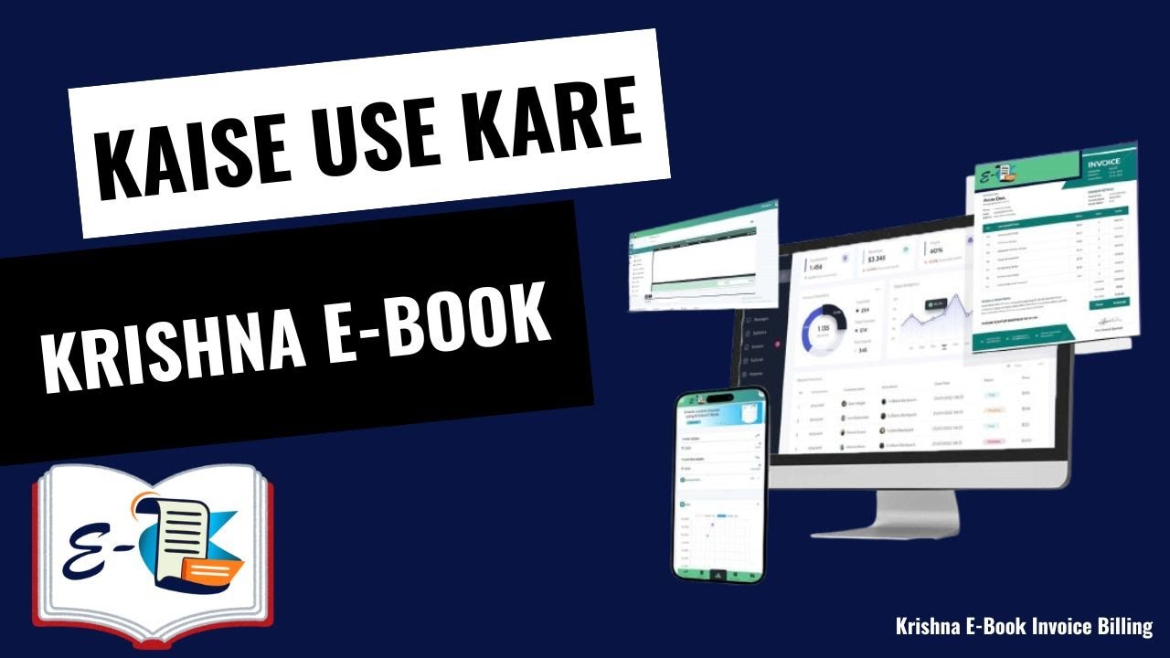 How to use Krishna E-Book Invoice Billing App | Free Invoice Software #accountingapp #billing #ebook