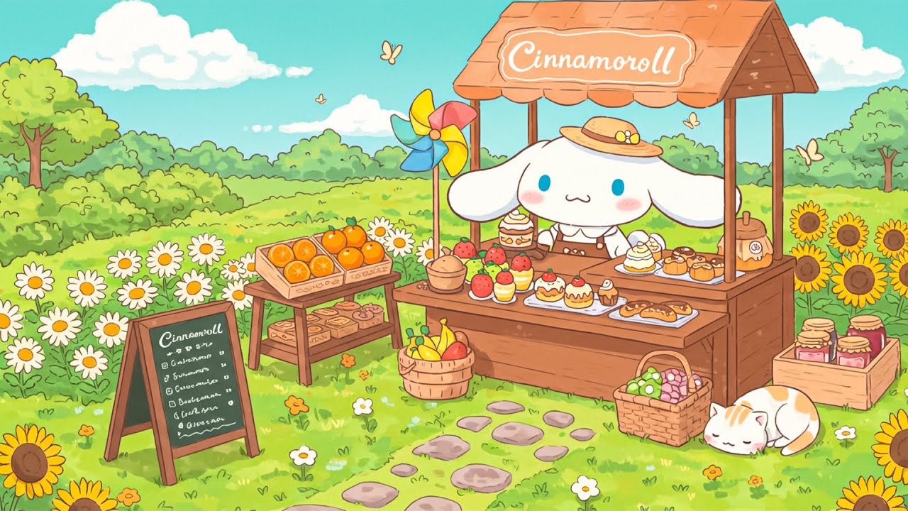 Cinnamoroll&rsquo;s Fruit Market Morning 🌤 Calming Music For Sleep & Study 🍊 Chill Lofi Beats