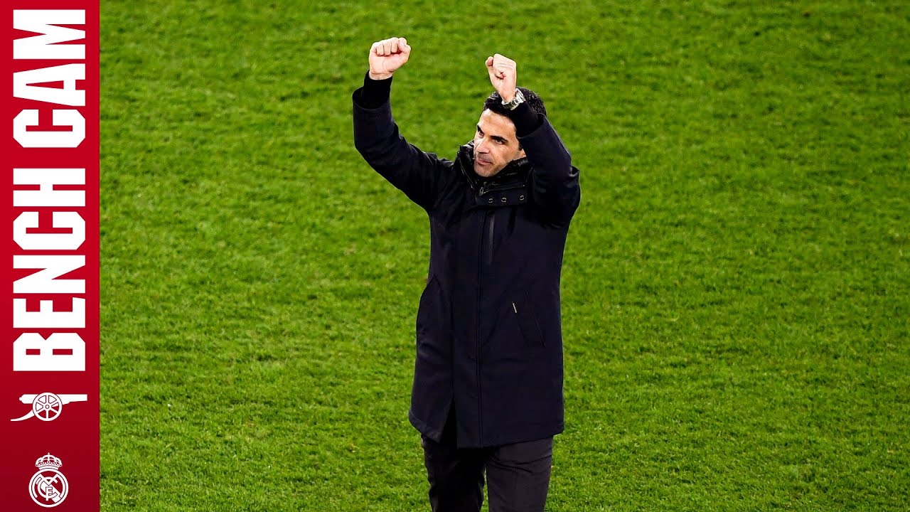 All the pitchside celebrations in N5! | BENCH CAM | Arsenal vs Real Madrid (3-0) | Champions League