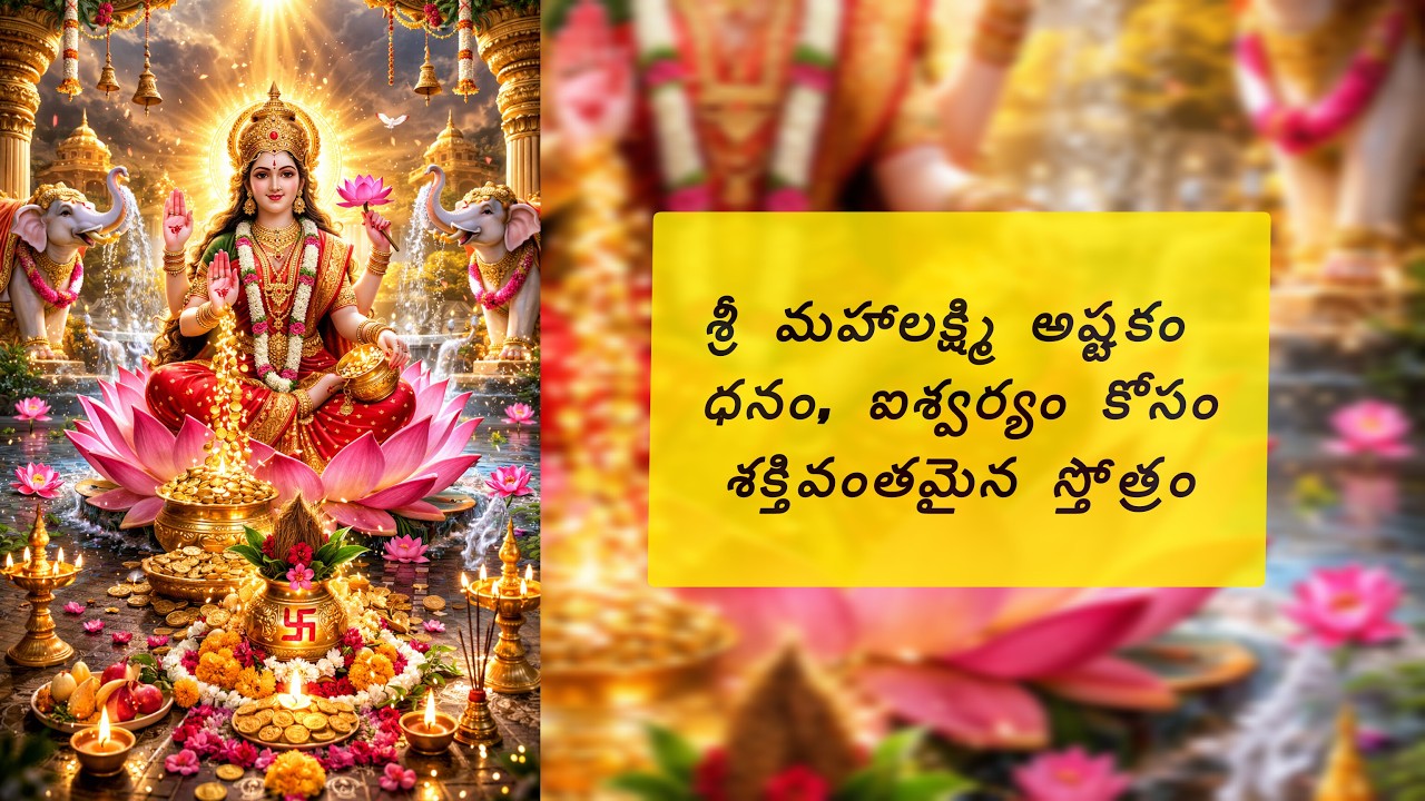 Sri Mahalakshmi Ashtakam | Friday Special Lakshmi Prayer for Prosperity | Divine Vajra