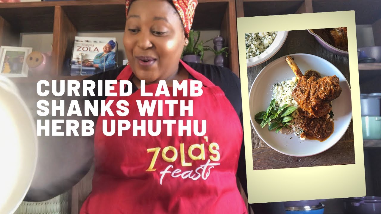 Curried Lamb Shanks with Herb Uphuthu Recipe