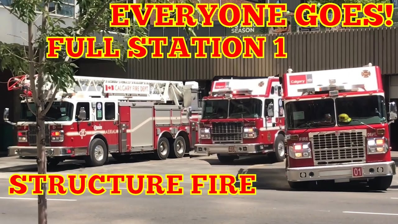 **EVERYONE GOES/MECHANICAL SIREN** FULL Station 1 +Major Response To A High Rise Fire | CFD