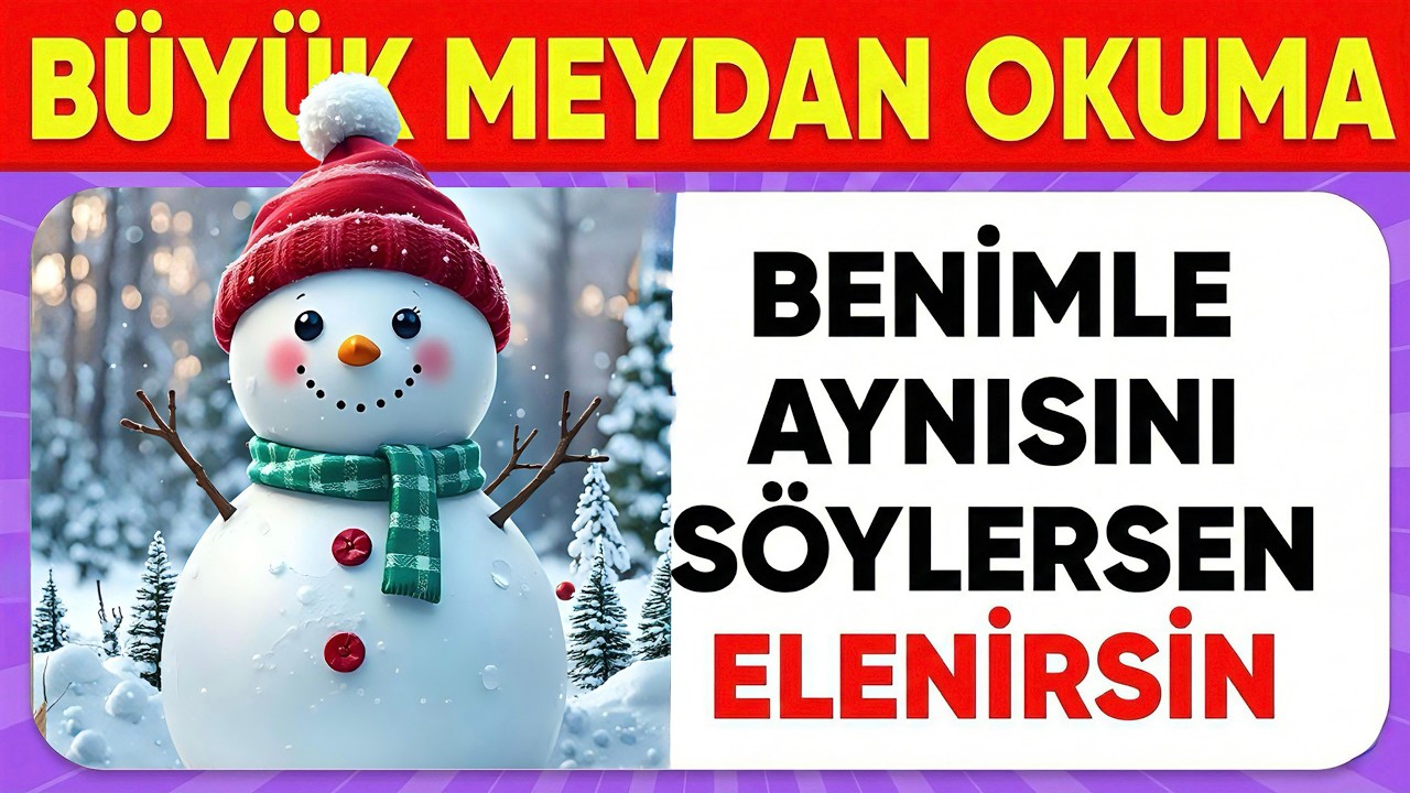 Benimle Aynısını Söylersen Elenirsin! 🧠🤔❌ 60 Soru | Sadece %1’i Finale Kalıyor!