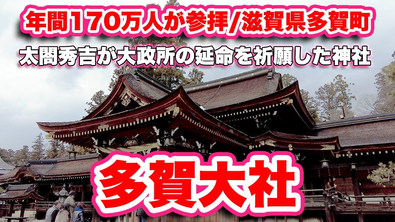 年間170万人が参拝する！【滋賀県観光】多賀大社/滋賀県多賀町【旅行VLOG、レビュー】オタマジャクシの語源？太閤秀吉の信仰！寿命が延びる？楽しい門前町「絵馬通り」には名物の糸切餅と赤こんにゃく！
