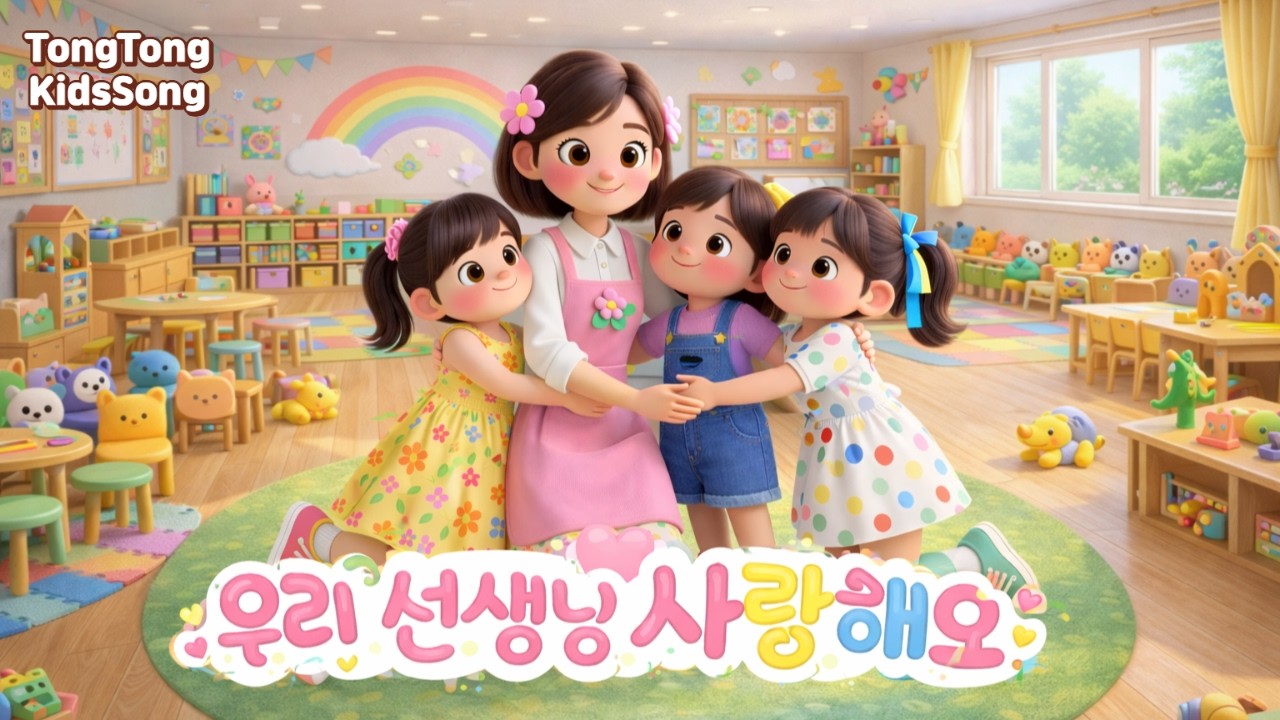 선생님 사랑해요 노래 🌸 유치원 어린이집 동요 | 스승의날 감사 노래 |영유아 동요|NurseryRhymes|통통동요세상|TongTongKidsSong