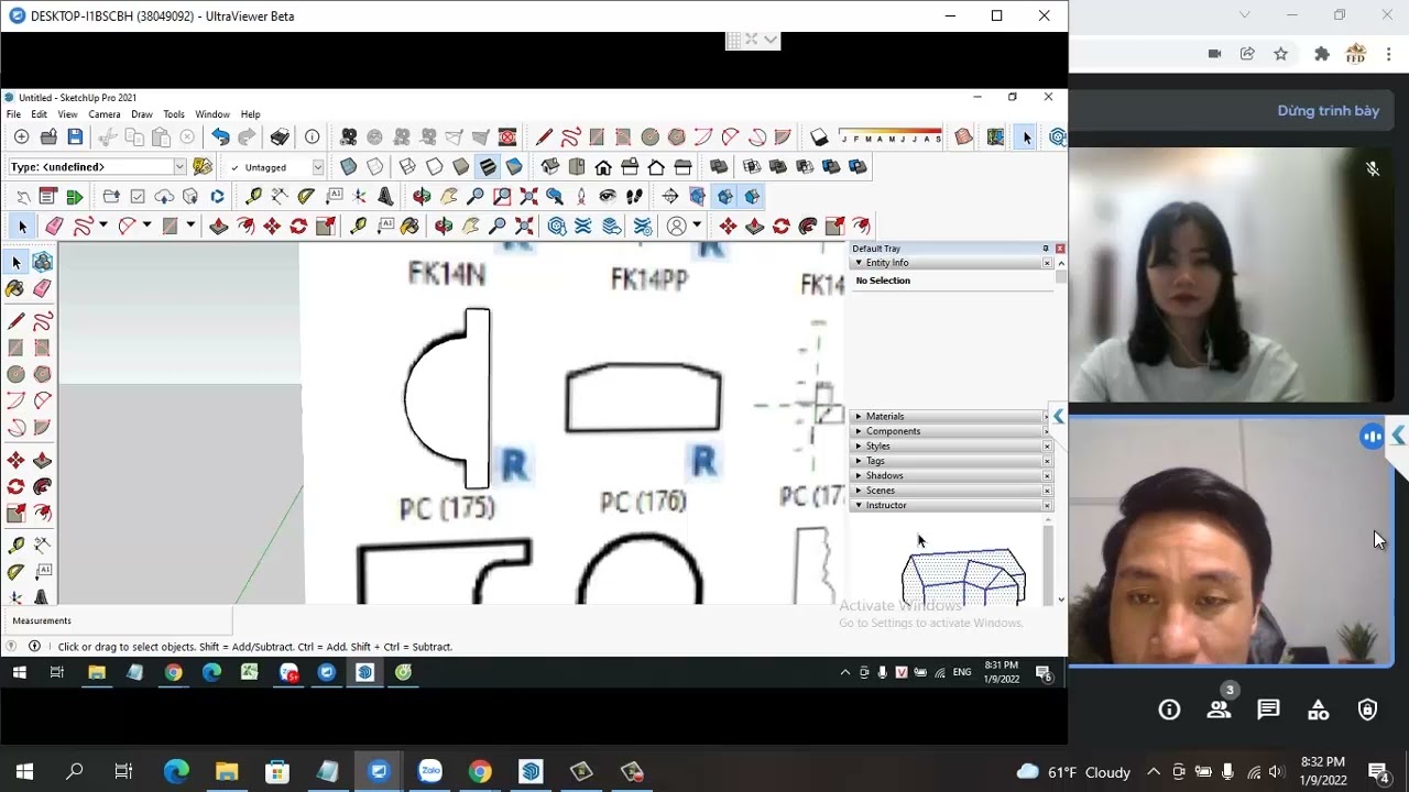 Thực hành vẽ phào chỉ 2D trong sketchup | Học sketchup tại Hải Phòng | Buổi 2