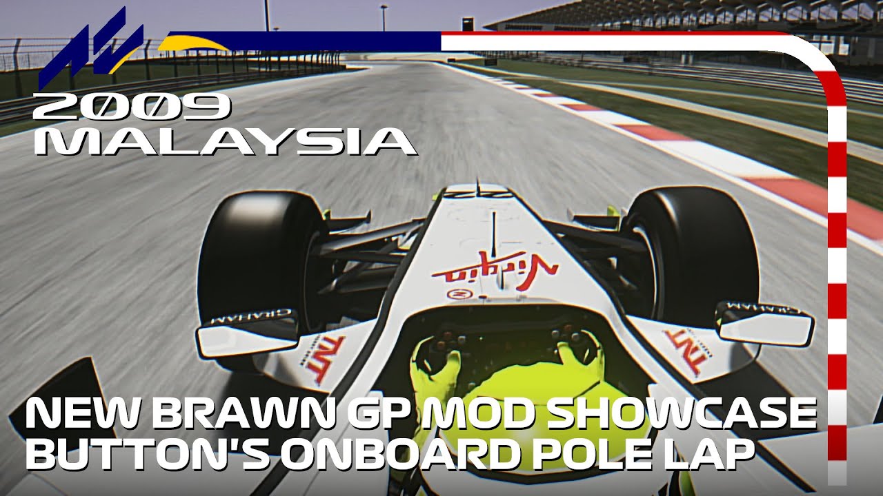 New Brawn GP BGP 001 Mod Showcase | F1 2009 Malaysia - Jenson Button Pole Lap | #assettocorsa