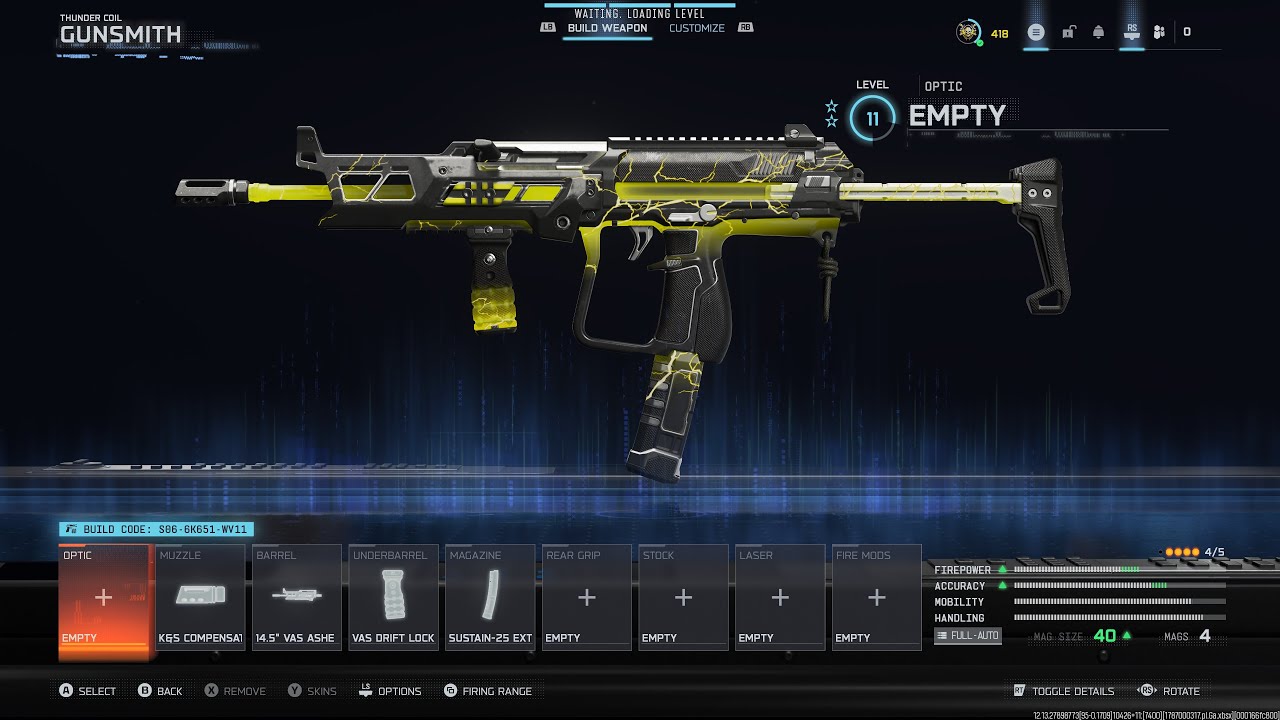CoD BO7 Black Ops 7 & Warzone - Blueprint - SMG - MPC-25 - Thunder Coil - Weapon Inspect