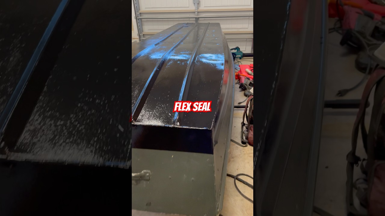 Jon Boat Flex Seal Coating #bassfishing #jonboattobassboat