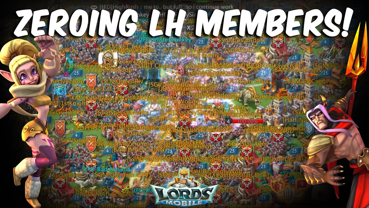 ZEROING LH Family Members | DTF Rally Party - Lords Mobile