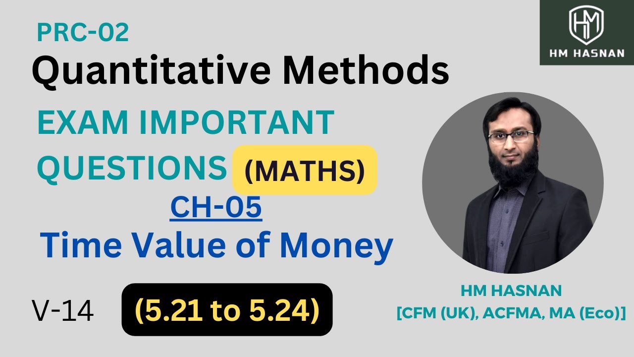 QM (CH-5) Finance I 5.21 to 5.24 and 5.33 l Exam Important Questions l Revision + Discussion.