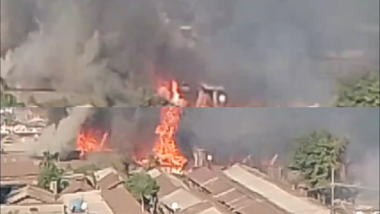 Massive fire Burma camp more than hundreds House burn down in Dimapur Nagaland
