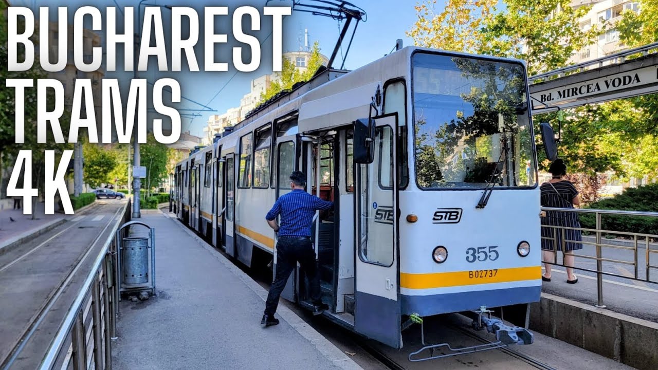Bucharest Tram Footage 4k Filming of Public Transport 2025