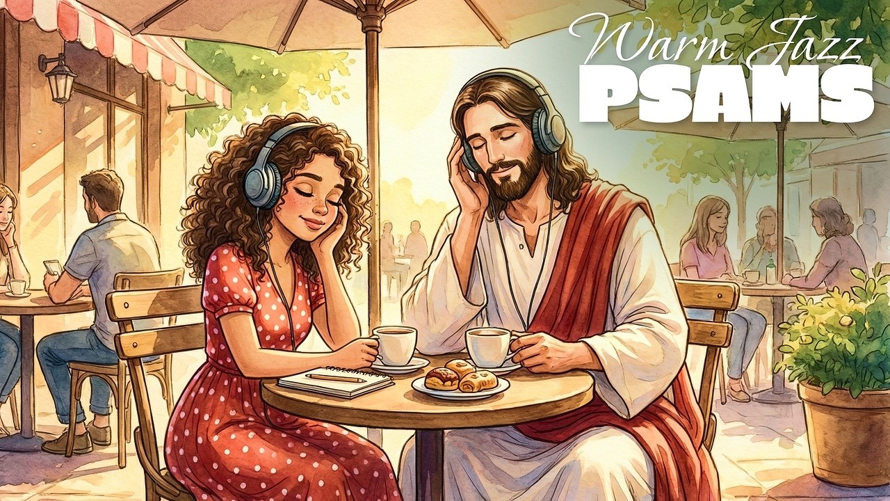 ✨📖  Warm Christian Jazz Music – Psalms (KJV) Study & Focus Café Background | Olive & Ember