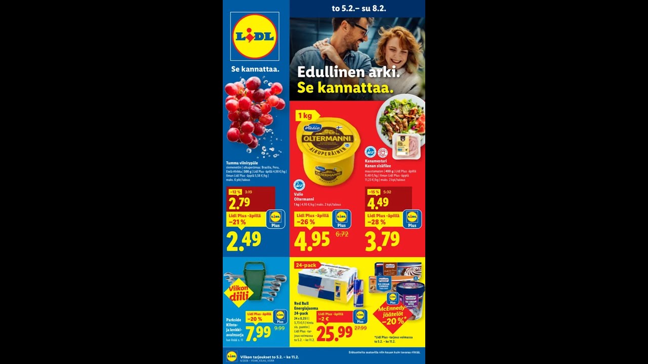 LIDL koko suomen tarjoukset to 05.02 ke 11.02.2026