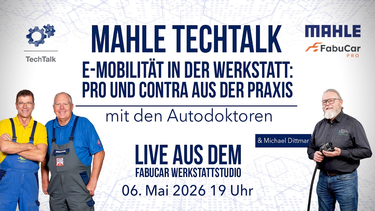 MAHLE TechTalk | E-Mobilit&auml;t in der Werkstatt: Pro und Contra aus der Praxis - mit den Autodoktoren