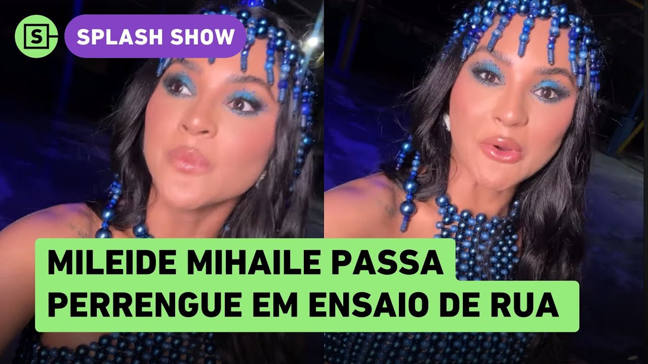 Mileide Mihaile passa perrengue em ensaio de rua da Unidos da Tijuca com figurino; veja