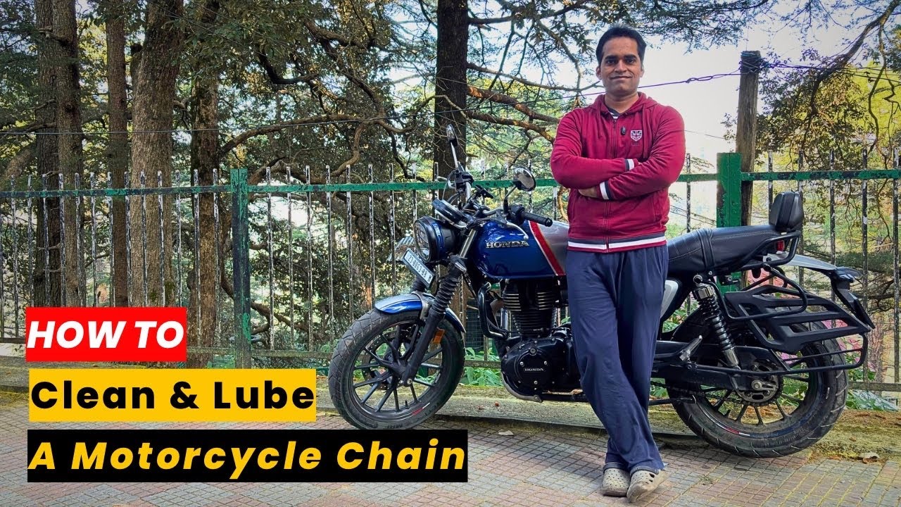 How to Clean and Lubricate your Motorcycle Chain | Chain cleaning and lubrication of Honda CB 350 RS