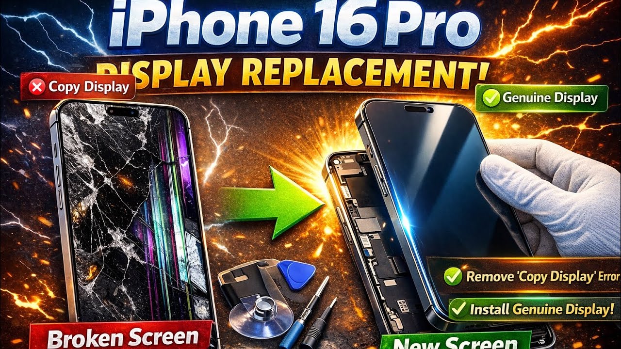 Iphone 16pro update problem display flickering white display etc