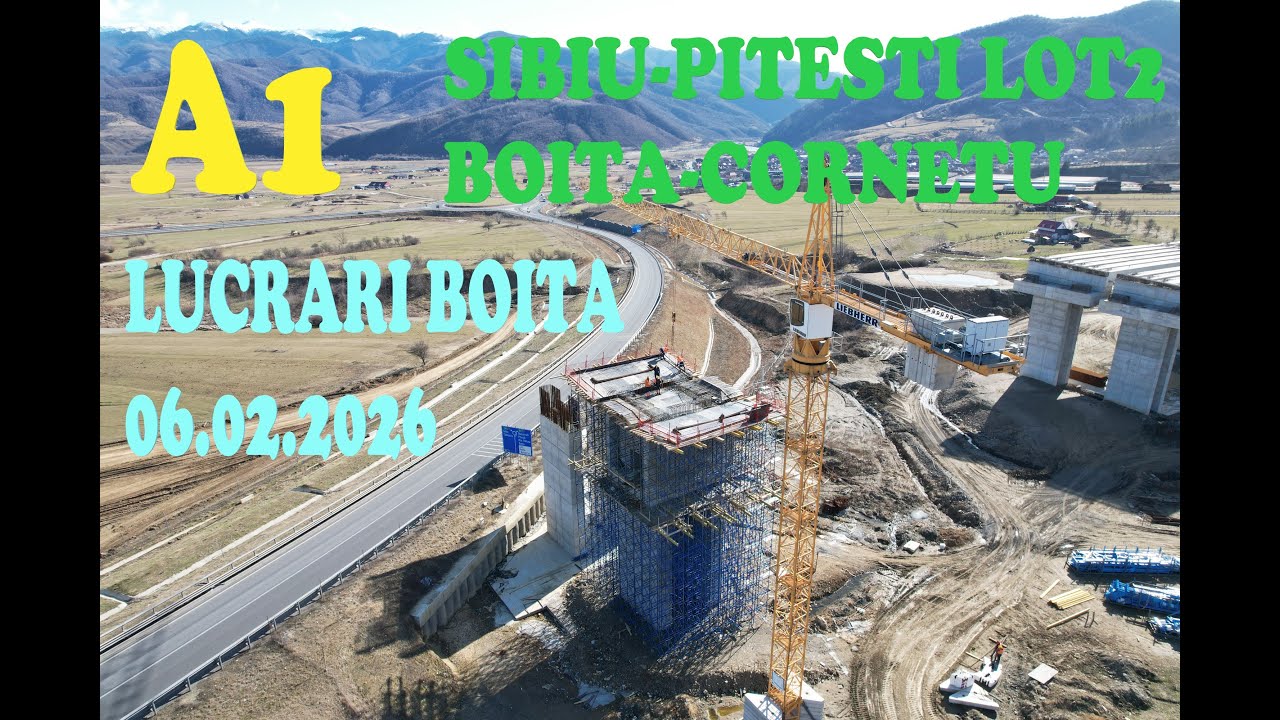 Autostrada A1 Sibiu Pitești lot2 Boița Cornetu lucrari Boița 06 02 2026 #autostrada 
