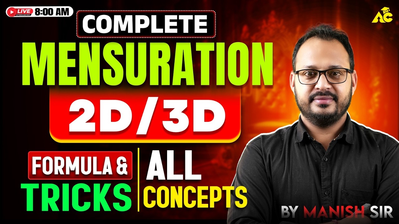 PSTET 2026 | Mensuration Class-05 | Important Questions and Complete Concept By Manish Sir