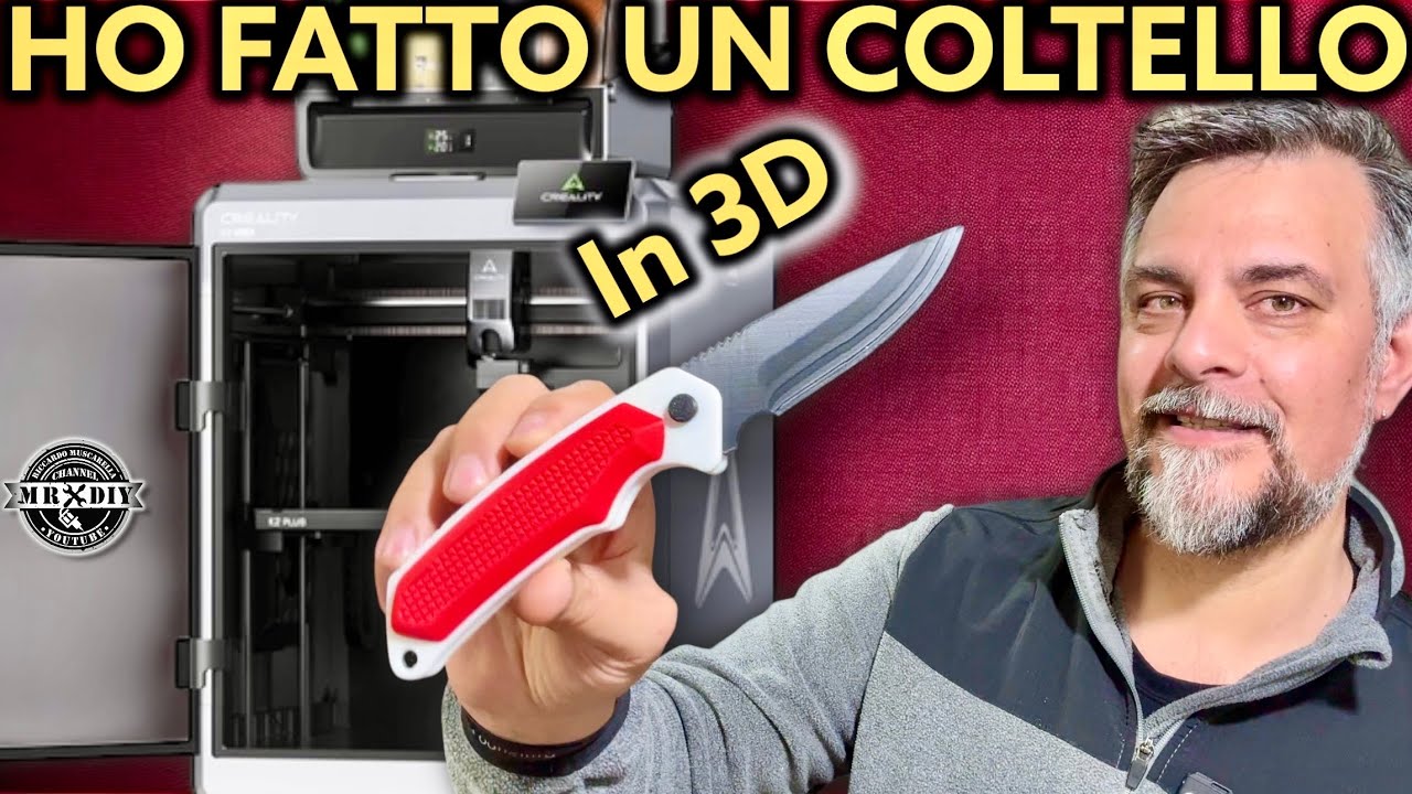 Ho fatto uno spettacolare coltello a serramanico con la Creality K2 plus Combo stampante 3D come hd2
