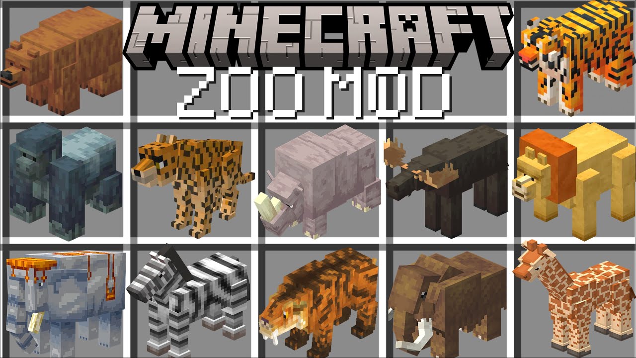 [NEW] Minecraft ZOO ANIMALS MOD / EXPLORE NEW MORE ANIMALS MOD  ! Minecraft !