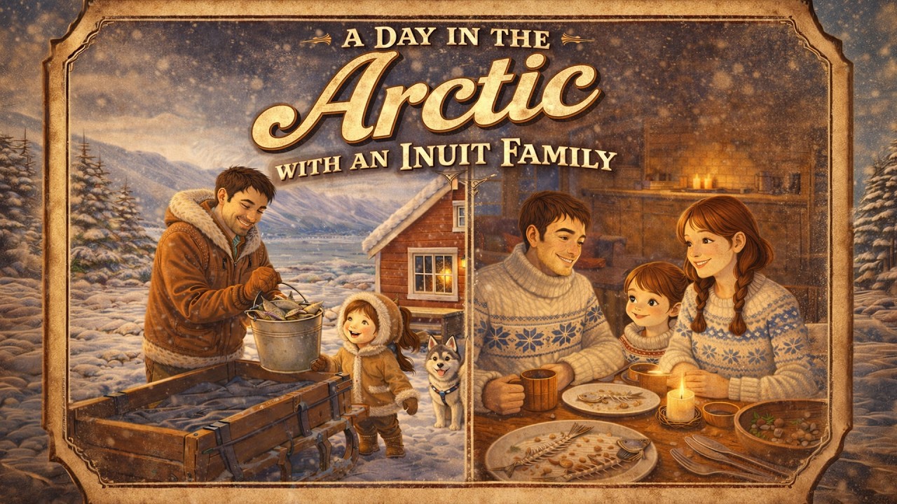 A Day in the Arctic with an Inuit Family❄️🌨️ I #asmr animation