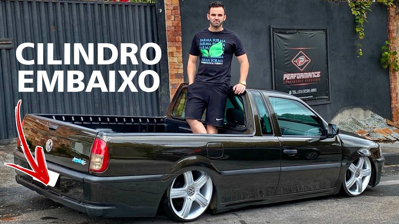 NOVA SUSPENSÃO A AR DA MINHA SAVEIRO | COLOQUEI ARO 18