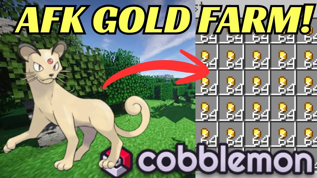 Как построить автоматическую золотую ферму в Cobbleverse!