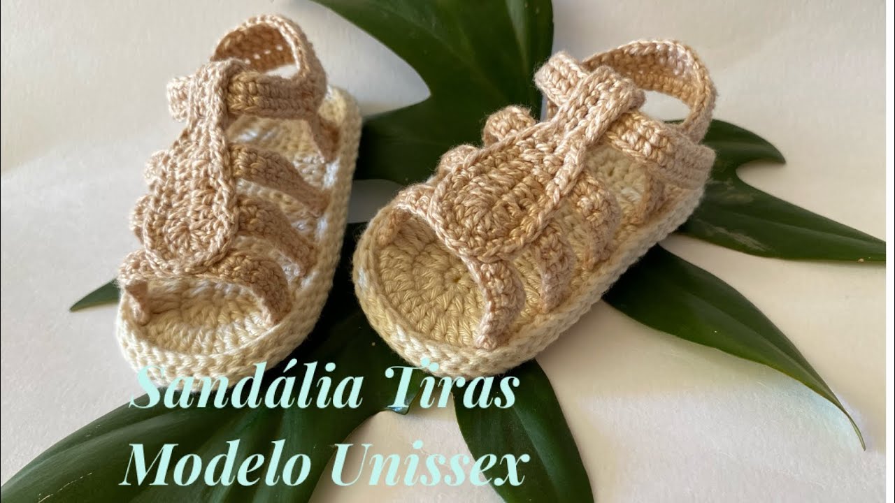 Como fazer essa linda sandália de crochê para bebês,sem complicações (tam 9,5 aproximadamente)