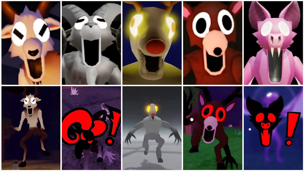 (UPD) escape from 99 nights vs 99 nights in the forest jumpscares & more versions 