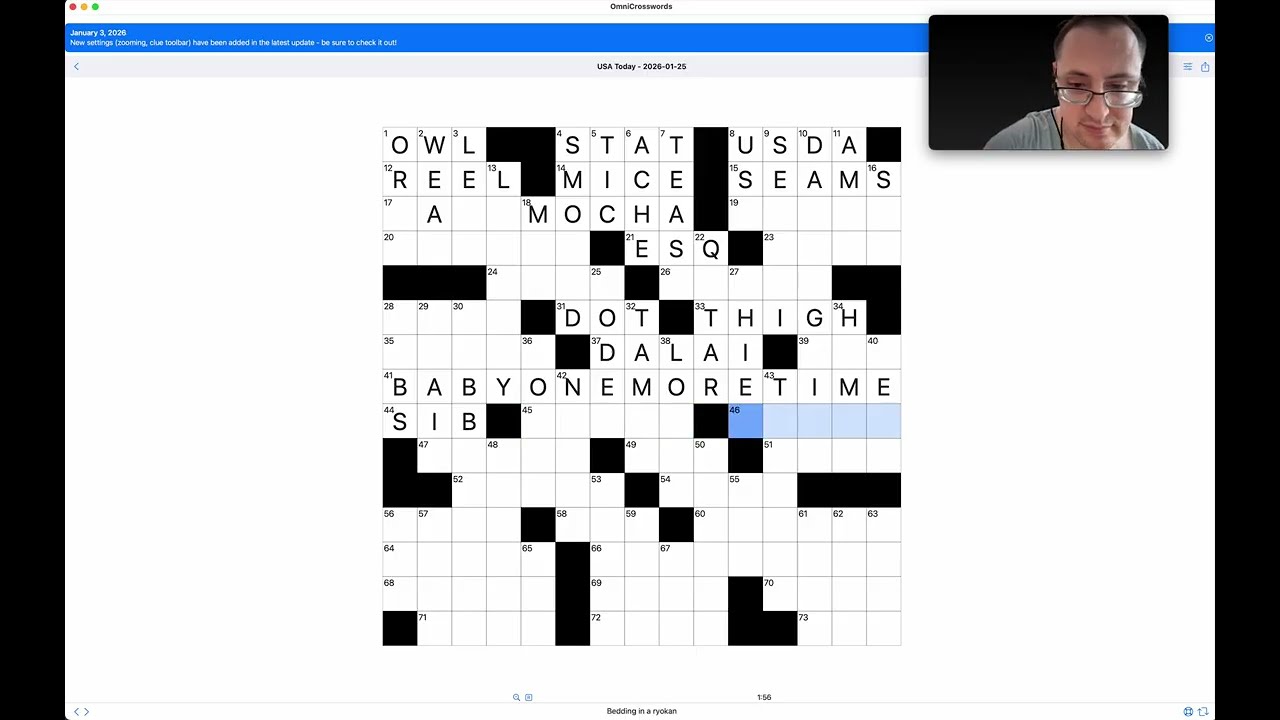 USA Today Crossword 25 January 2026