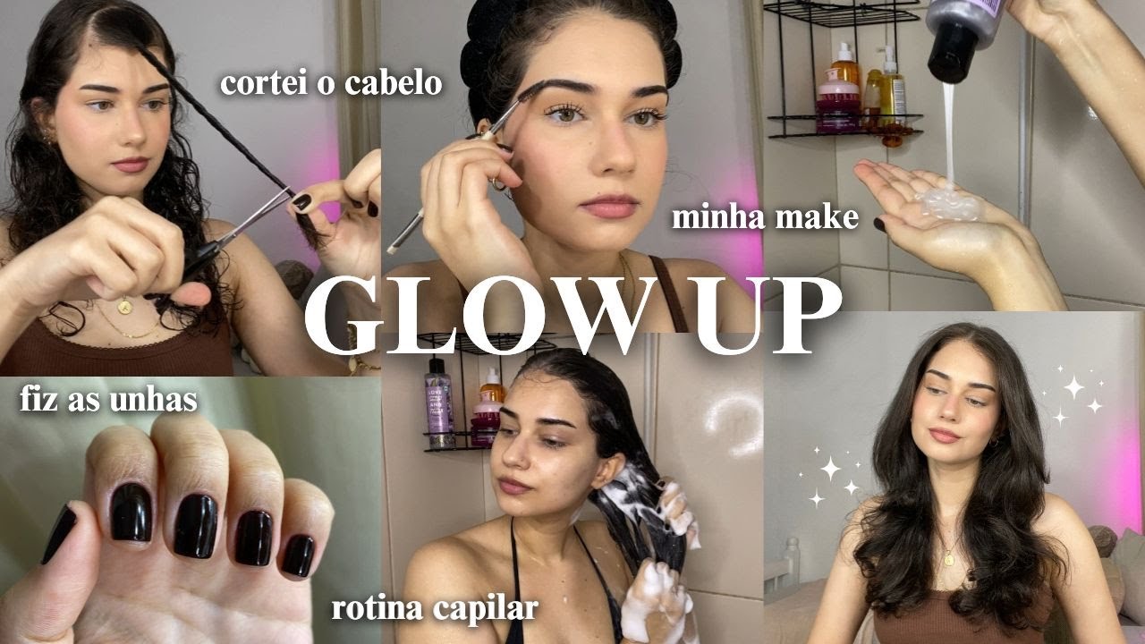GLOW UP ✨ fiz as unhas, cortei o cabelo sozinha, rotina capilar & minha make