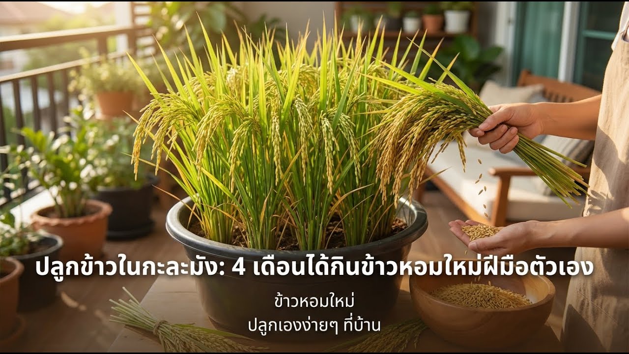 ปลูกข้าวในกะละมัง ง่ายๆ ได้กินข้าวหอมใน 4 เดือน!
