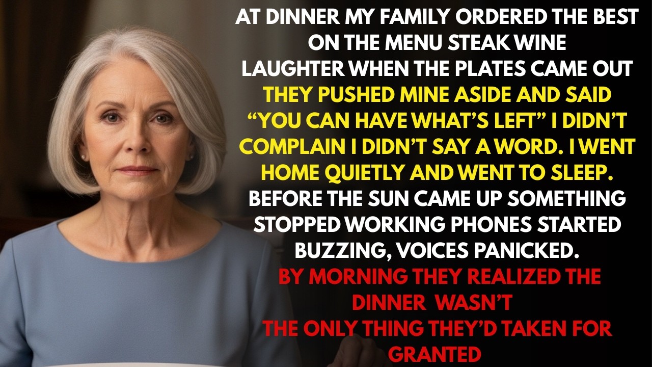 They Treated Me Like Leftovers at Dinner — By Dawn, Everything Had Changed