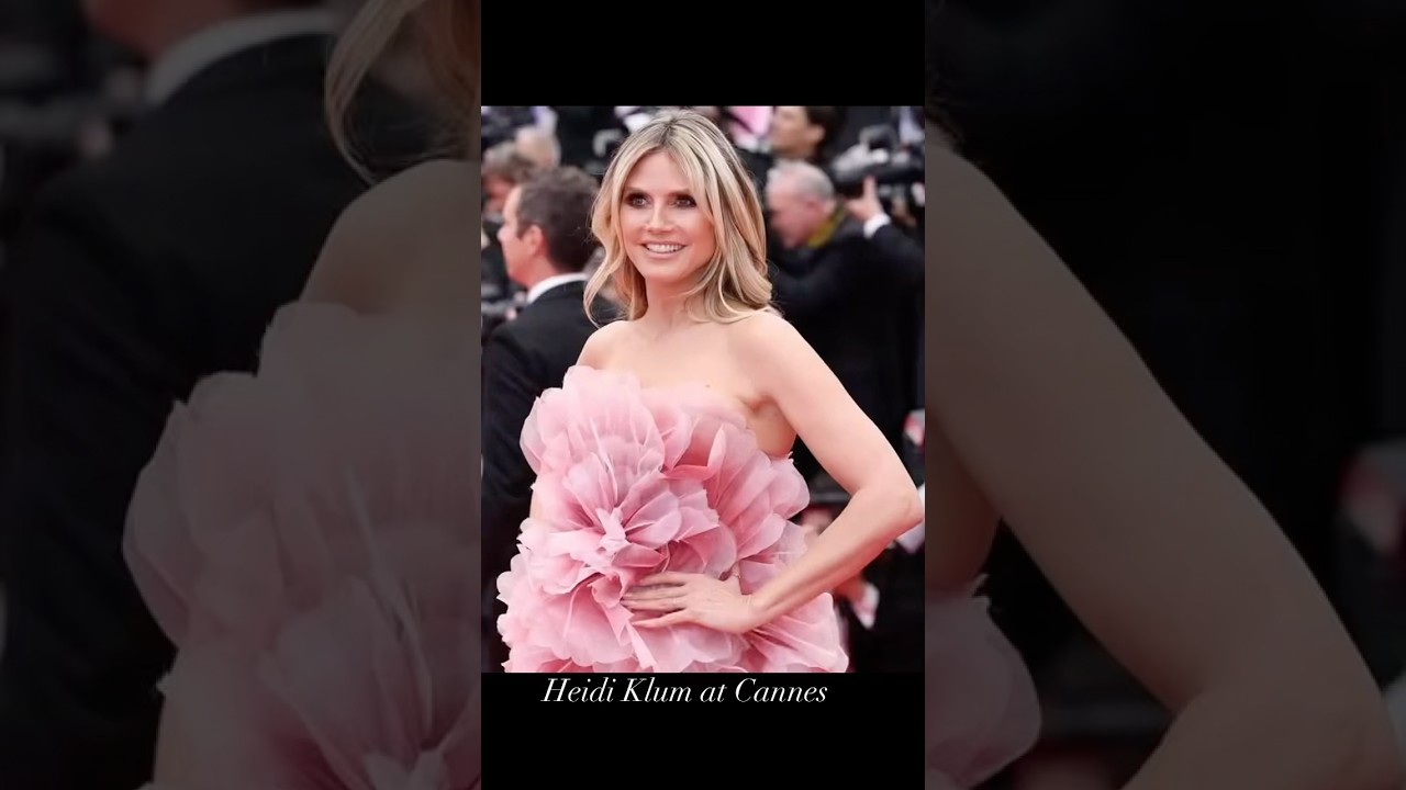 Heidi Klum walks at Cannes  2025 in ELIE SAAB collection. #heidiklum #festivaldecannes #eliesaab