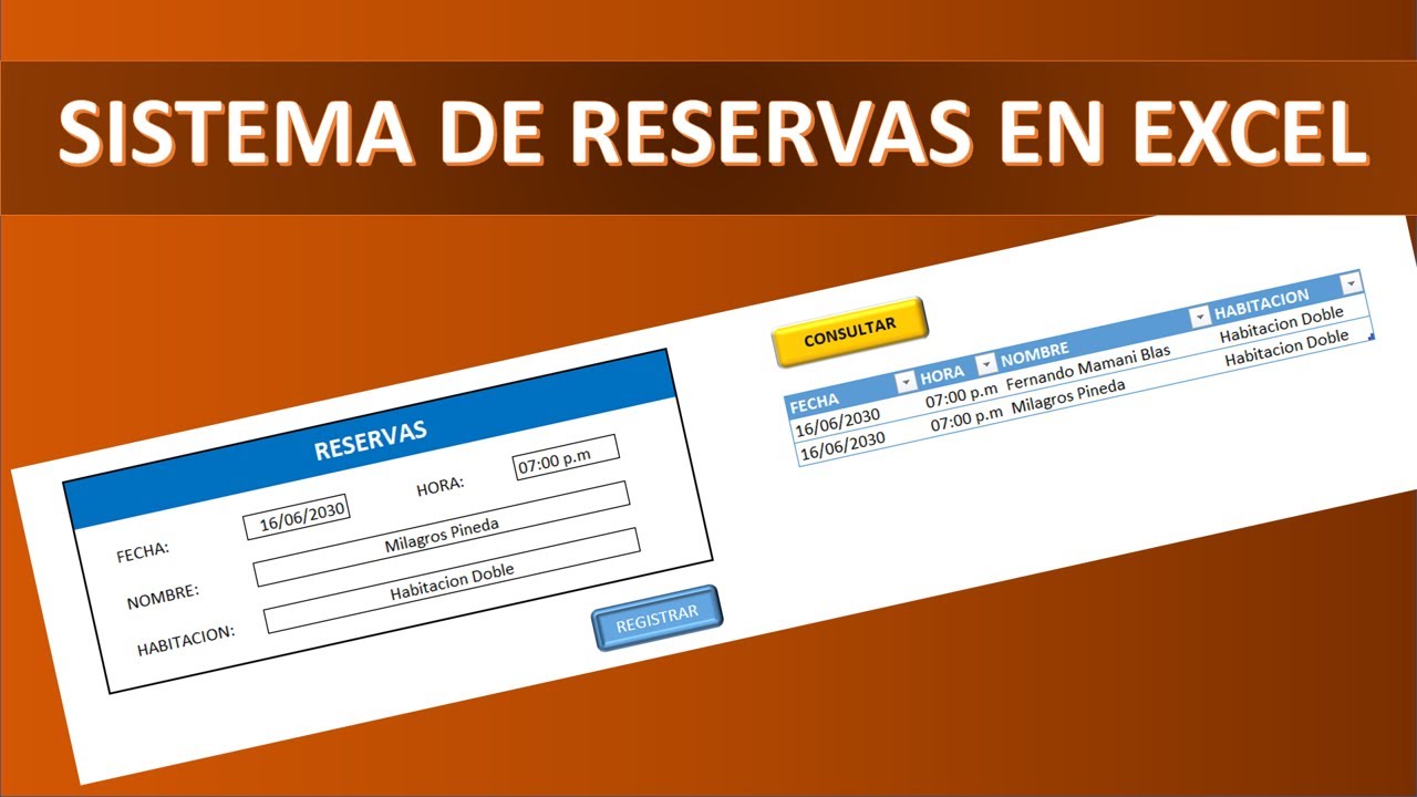 Sistema de Reservas en Vba Excel Con PHP y Base de datos MySql | Leer JSON