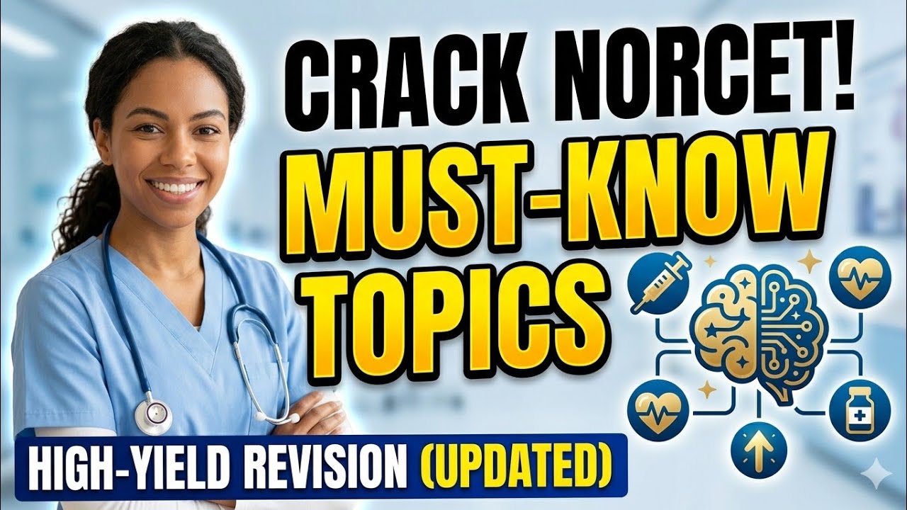 NORCET HIGH-YIELD TOPICS- Repeated in topics in NORCET .