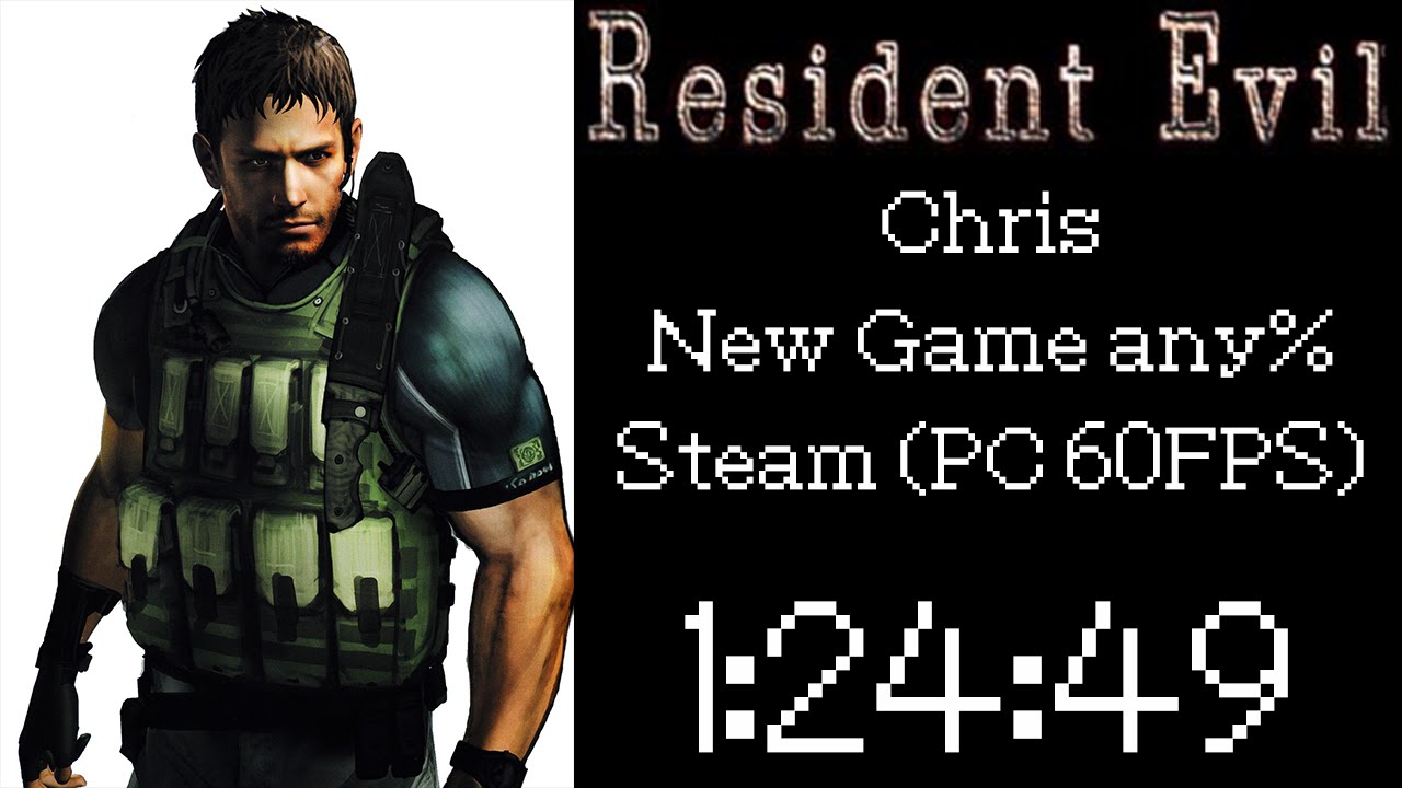 Resident Evil HD Remaster (PC 60FPS) Speedrun - Chris Normal any% - 1:24:49