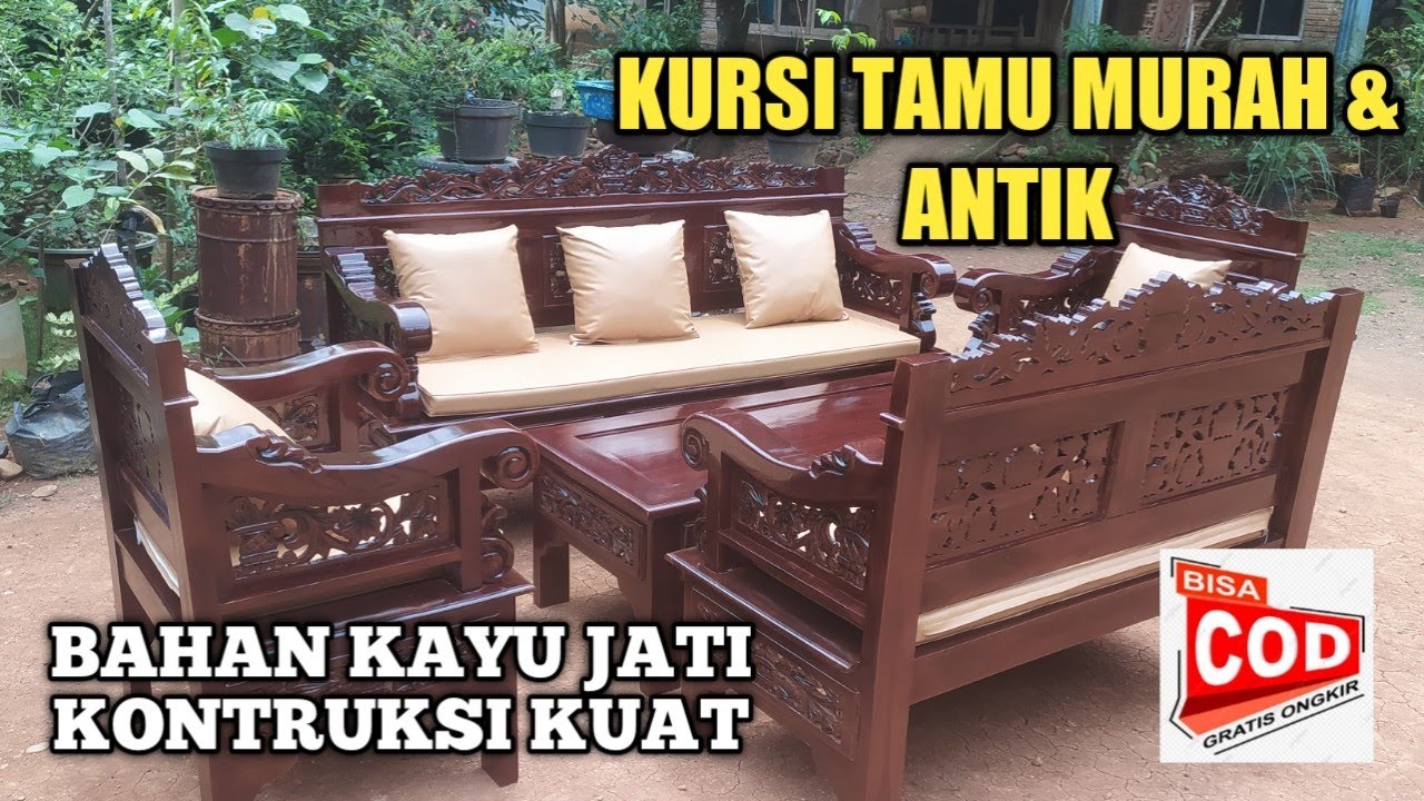 MEBEL JEPARA KURSI TAMU JATI MURAH TERLARIS SAAT INI #kursitamuminimalis #kursitamu