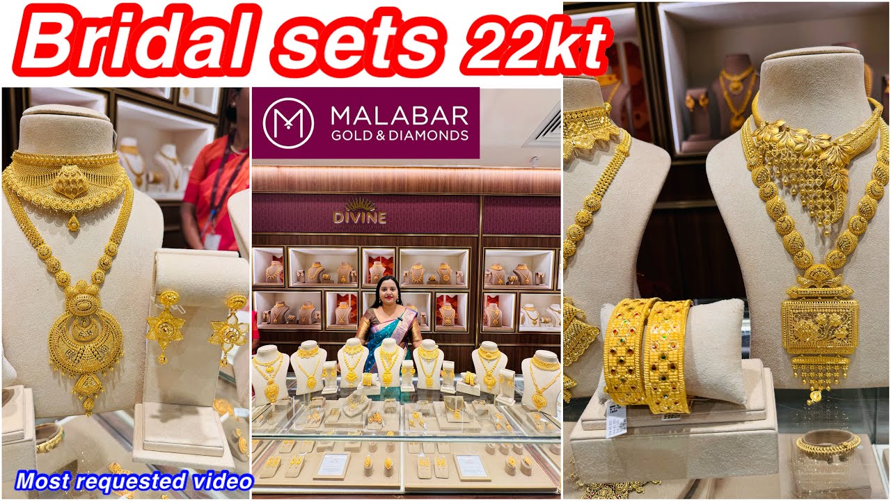 Bridal sets from Malabar gold & diamonds | Long necklace/ Ranihaar | Earrings | Bangles| Necklace